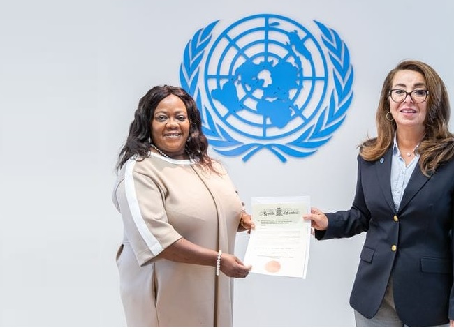 Her Excellency, Ambassador Eunice M.Tembo Luambia presented her credentials to the Director-General of the United Nations Office at Vienna (UNOV), Ghada Waly.