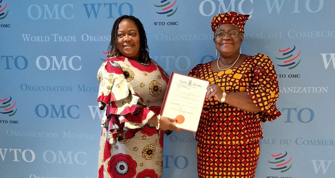 Her Excellency Ambassador Eunice M. T. Luambia, presented her credentials to the Director General of the World Trade Organisation (WTO), Dr. Ngozi Okonjo-Iweala.
